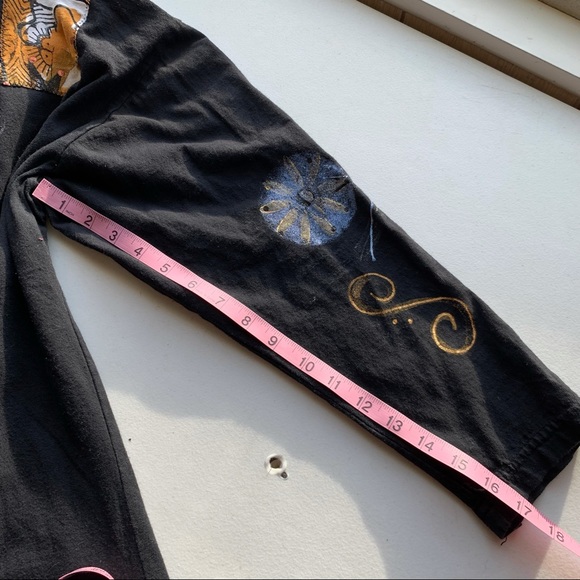 VC Torias Vintage 90's Art to Wear Hand Painted Dress floral - Picture 9 of 10